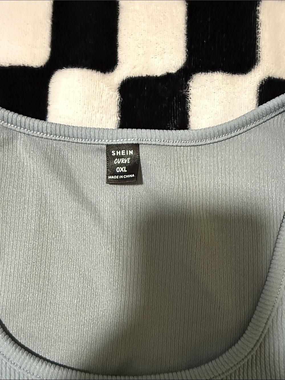 SHEIN Light Blue Ribbed Tank & Drawstring Shorts Sleep Set - Picture 2 of 3